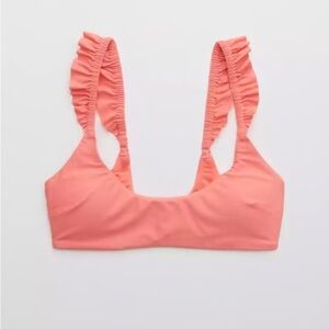 Aerie Scoop Bikini Top with Ruffle Straps